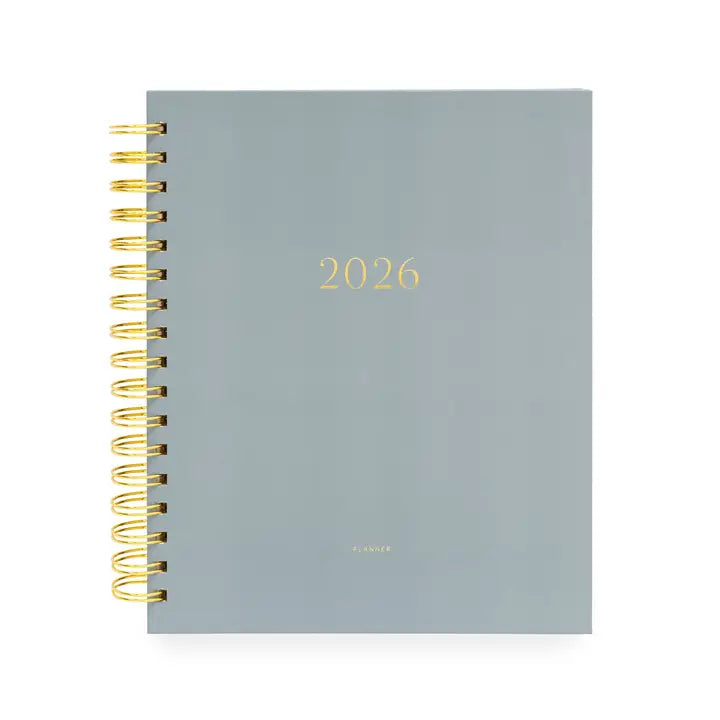 2026 Dusty Blue Signature Spiral Planner