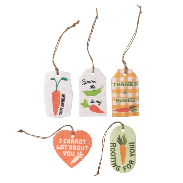 Bestseller  Plantable Seed Gift Tags - Vintage Seed Design, 5 Gift Tags - Carrots