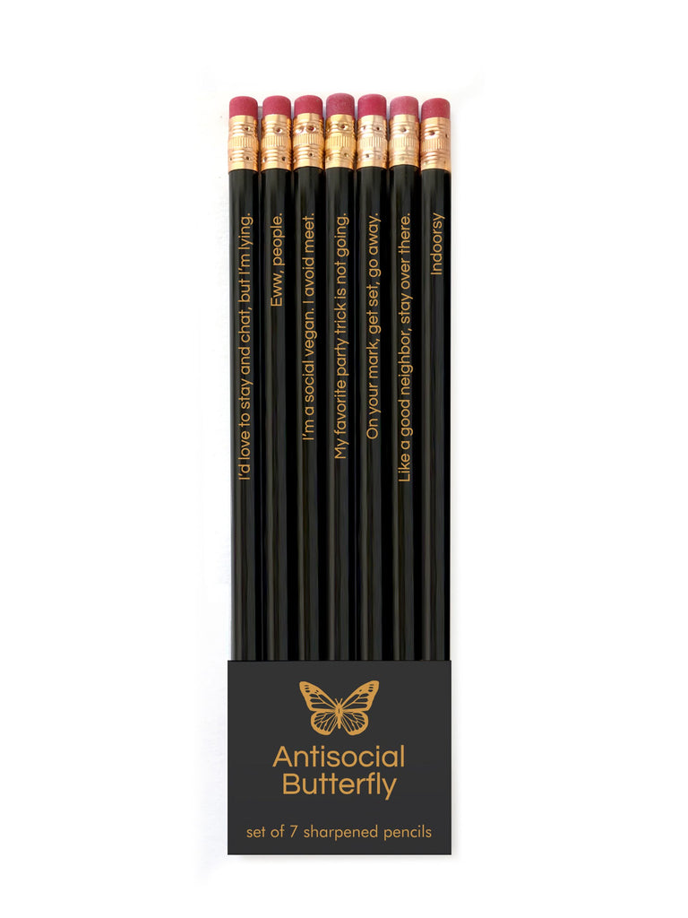 PENCIL SET - ANTISOCIAL BUTTERFLY