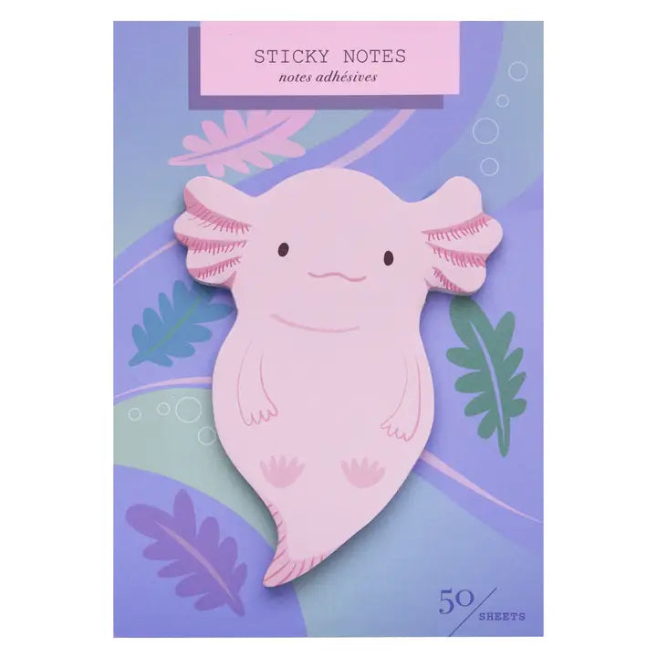 AXOLOTL DIE CUT STICKY NOTES