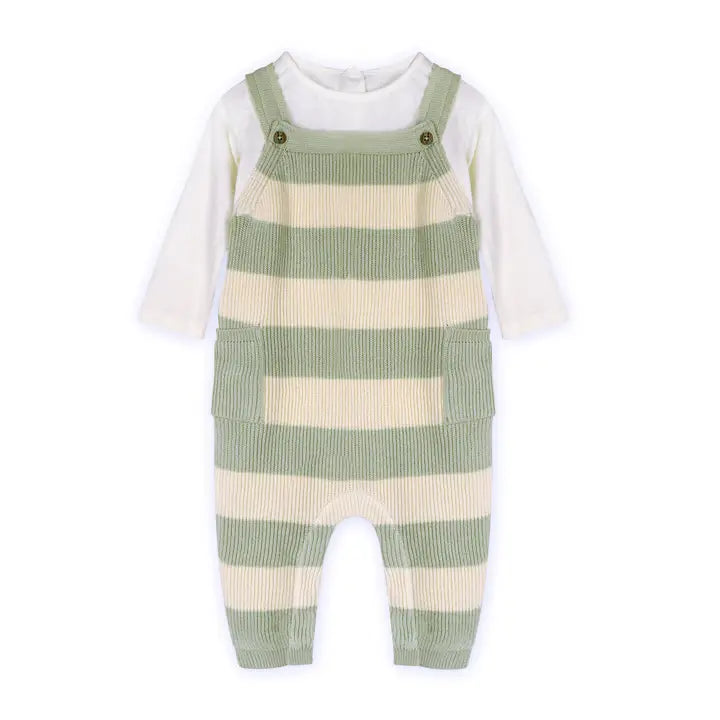 Alfie Textured Baby Overall Set - Organic Cotton