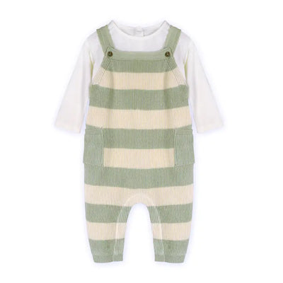 Alfie Textured Baby Overall Set - Organic Cotton
