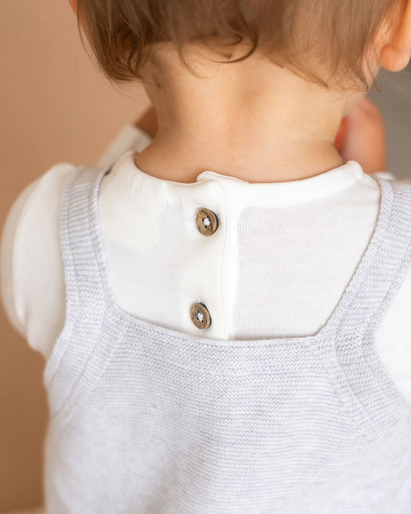 Apple Embroidered Baby Overall & Bodysuit Set