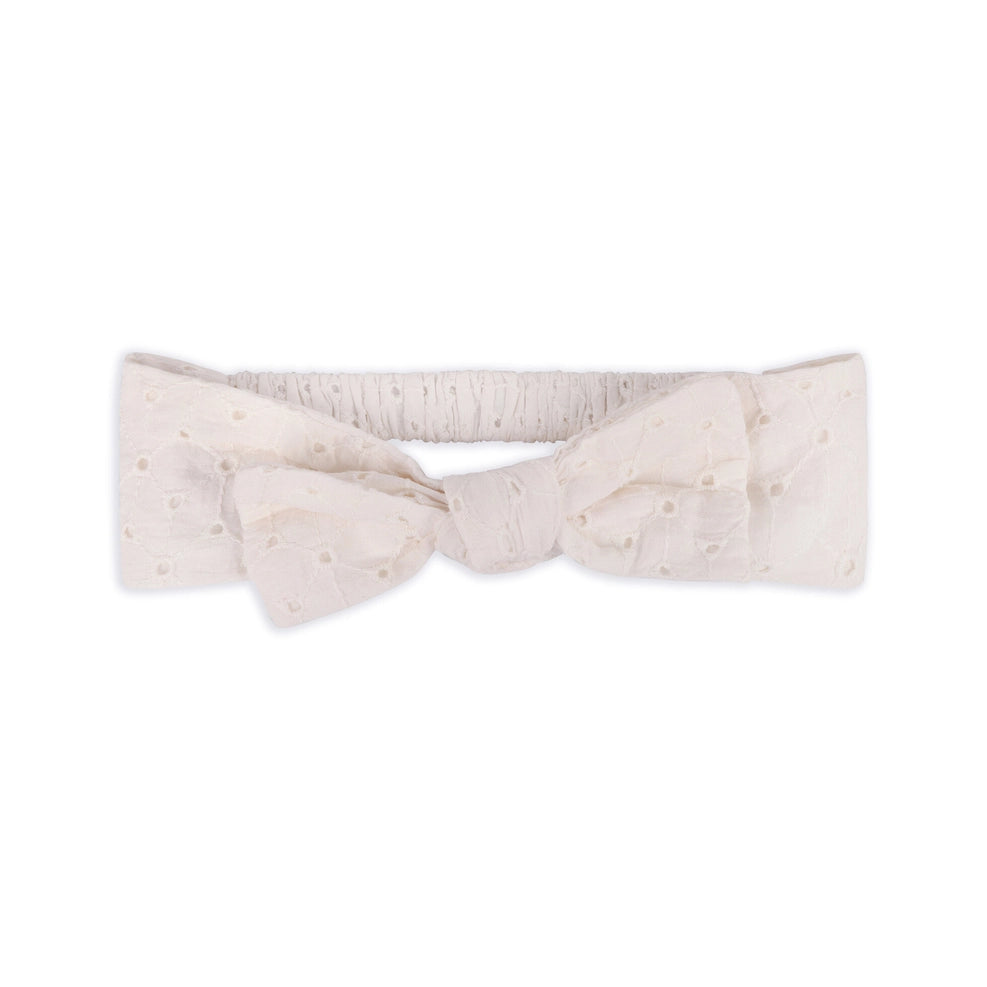 Astrid Schiffli Baby Jumpsuit & Headband Set - Organic Cotton