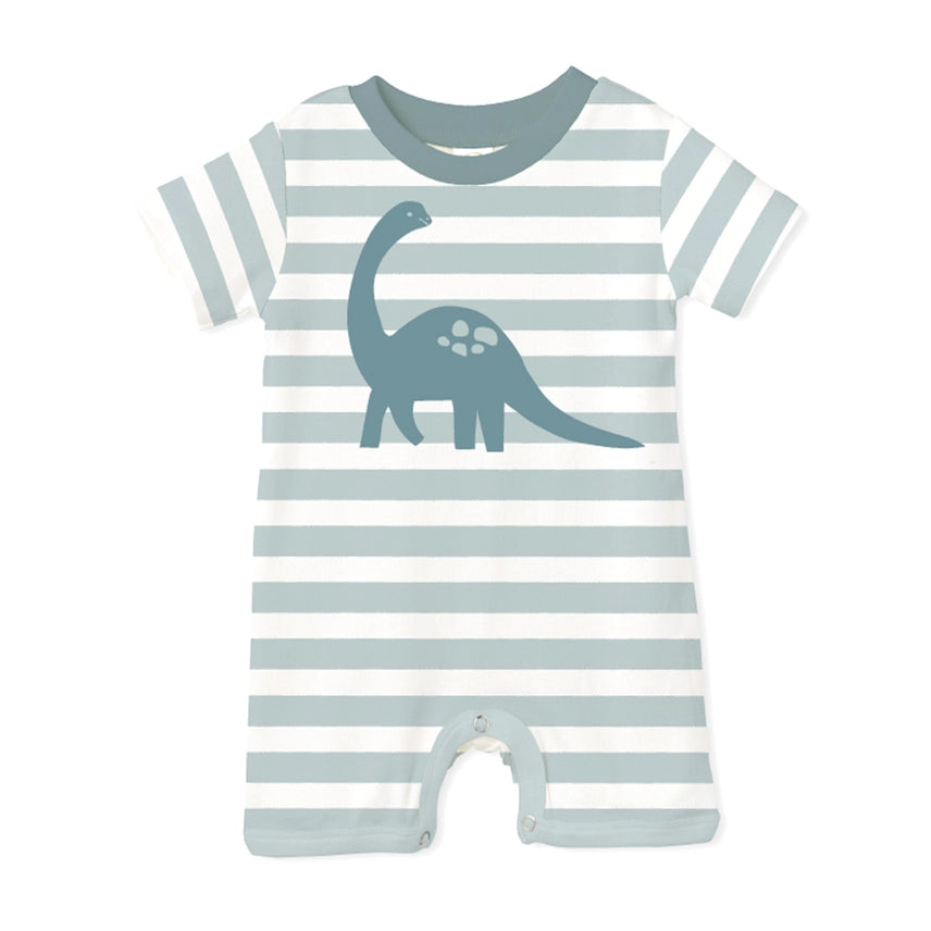 BABY BOY'S DINO ISLE COTTON SHORTIE ROMPER