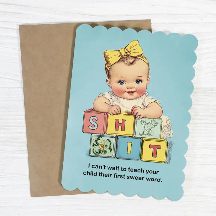 First Swear Word - Baby Card
