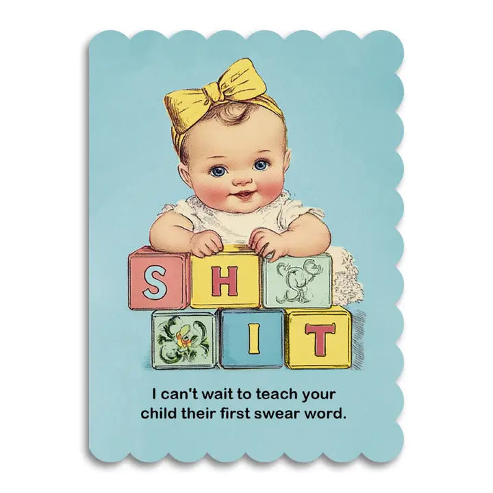 First Swear Word - Baby Card