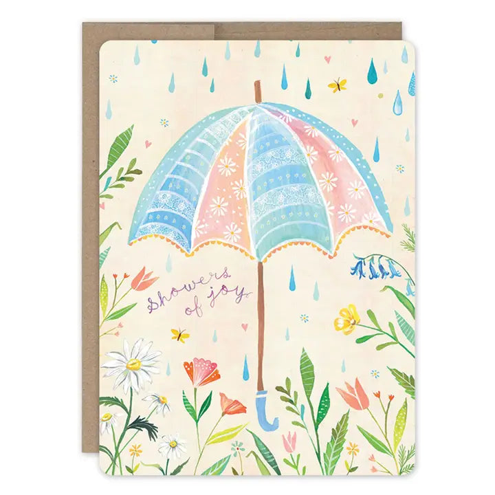 UMBRELLA QUILT BABY SHOWER CARD
