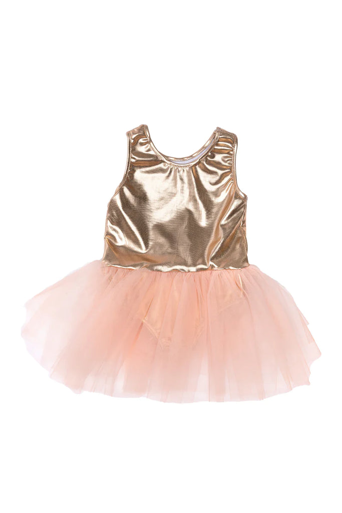 BALLET TUTU DRESS, ROSE GOLD, 3-4
