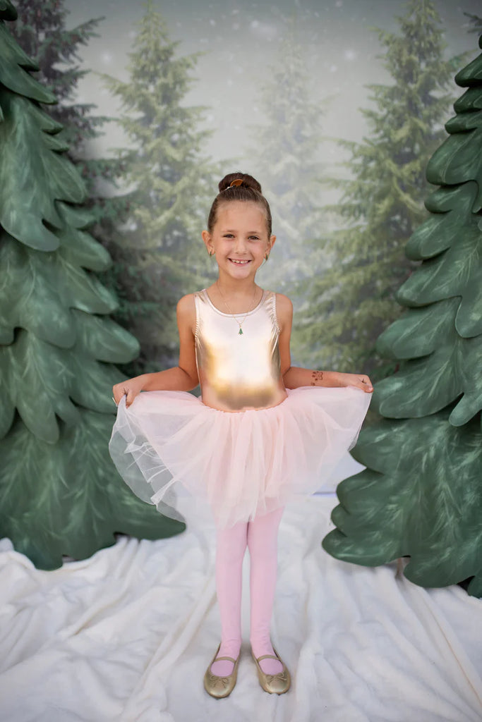 BALLET TUTU DRESS, ROSE GOLD, 3-4
