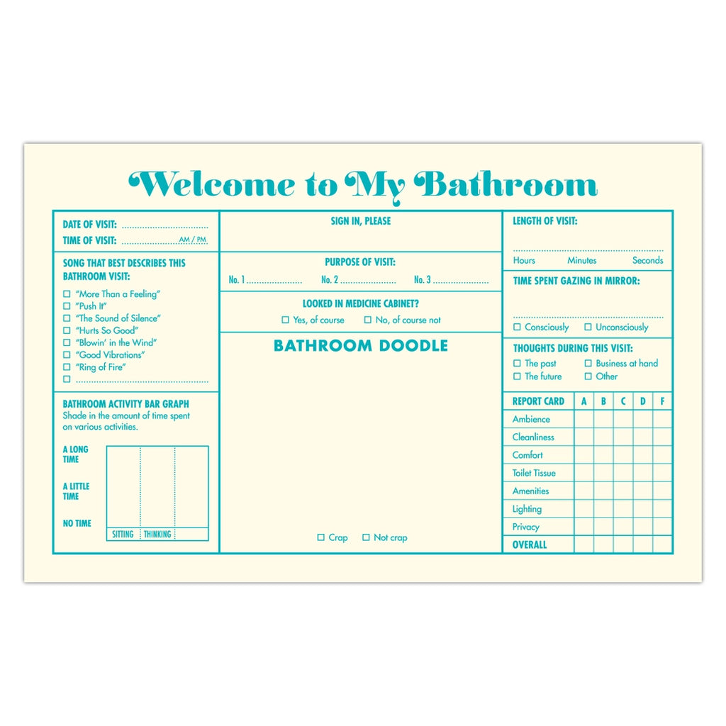 BATHROOM GUEST BOOK