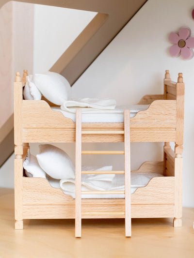 Dollhouse Edin Convertible Twin Bunk Beds | Natural Wood