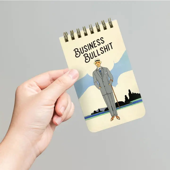 BUSINESS BULLSHIT - FUNNY 3x5 SPIRAL MEMO NOTEPAD
