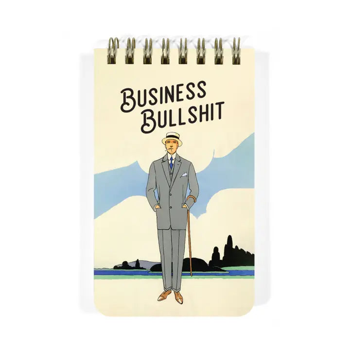 BUSINESS BULLSHIT - FUNNY 3x5 SPIRAL MEMO NOTEPAD