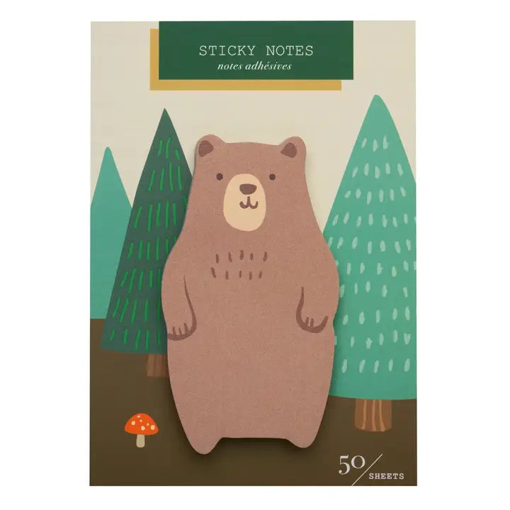 BEAR DIE CUT SINGLE STICKY NOTES