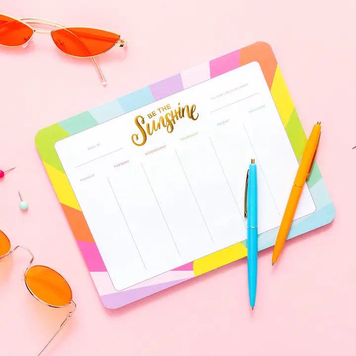 WEEKLY PLANNER - "BE THE SUNSHINE" 52 SHEETS
