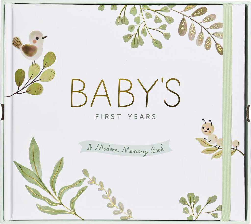 BABY'S FIRST YEARS-A MODERN MEMORY BOOK WITH KEEPSAKE BOX