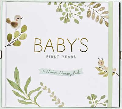 BABY'S FIRST YEARS-A MODERN MEMORY BOOK WITH KEEPSAKE BOX