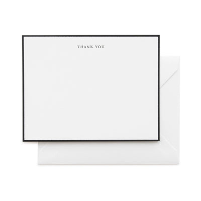 BLACK SIMPLE THANK YOU NOTE - BOXED SET