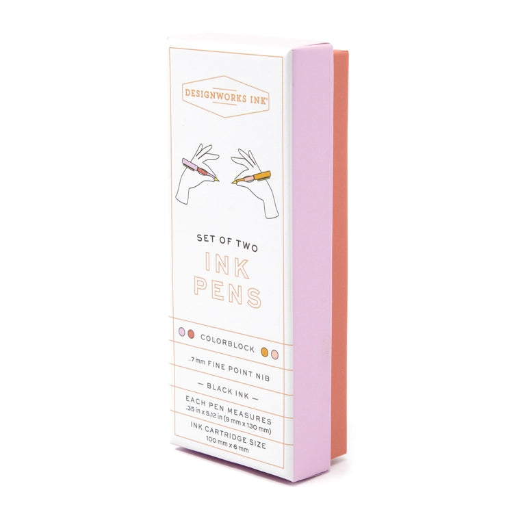 COLOR BLOCK PENS, SET OF 2