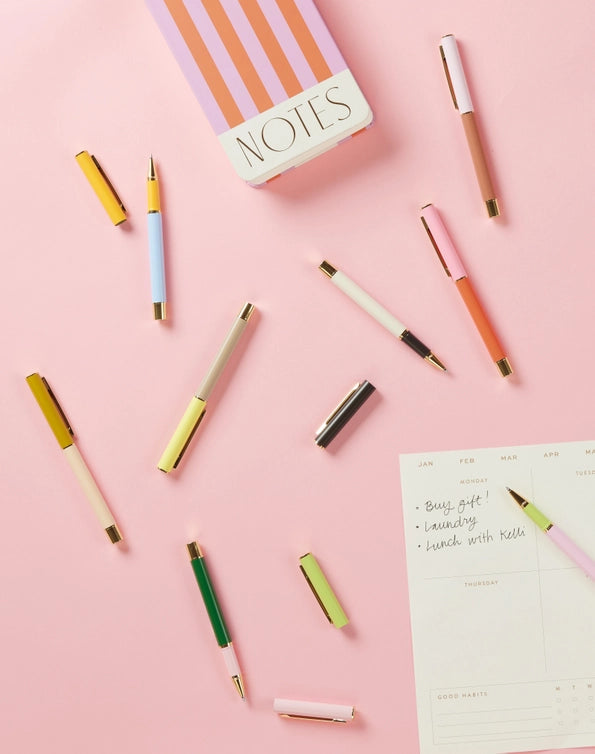 COLOR BLOCK PENS, SET OF 2