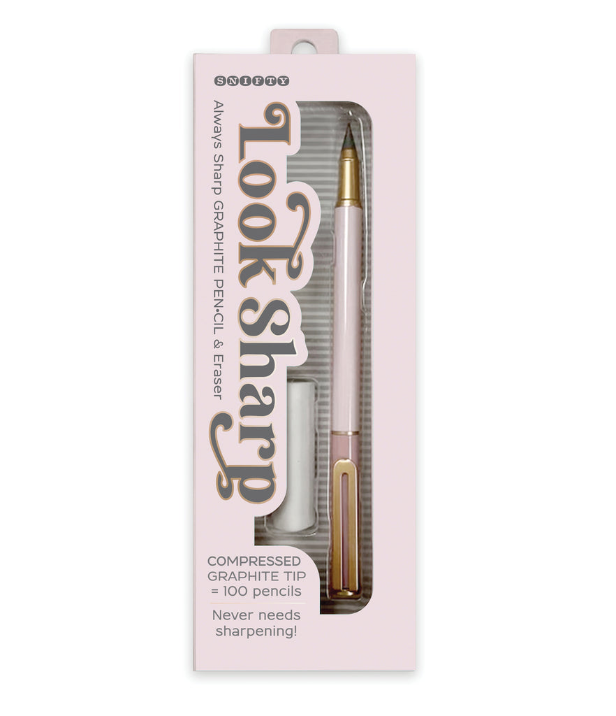 LOOK SHARP PENCIL & ERASER SET