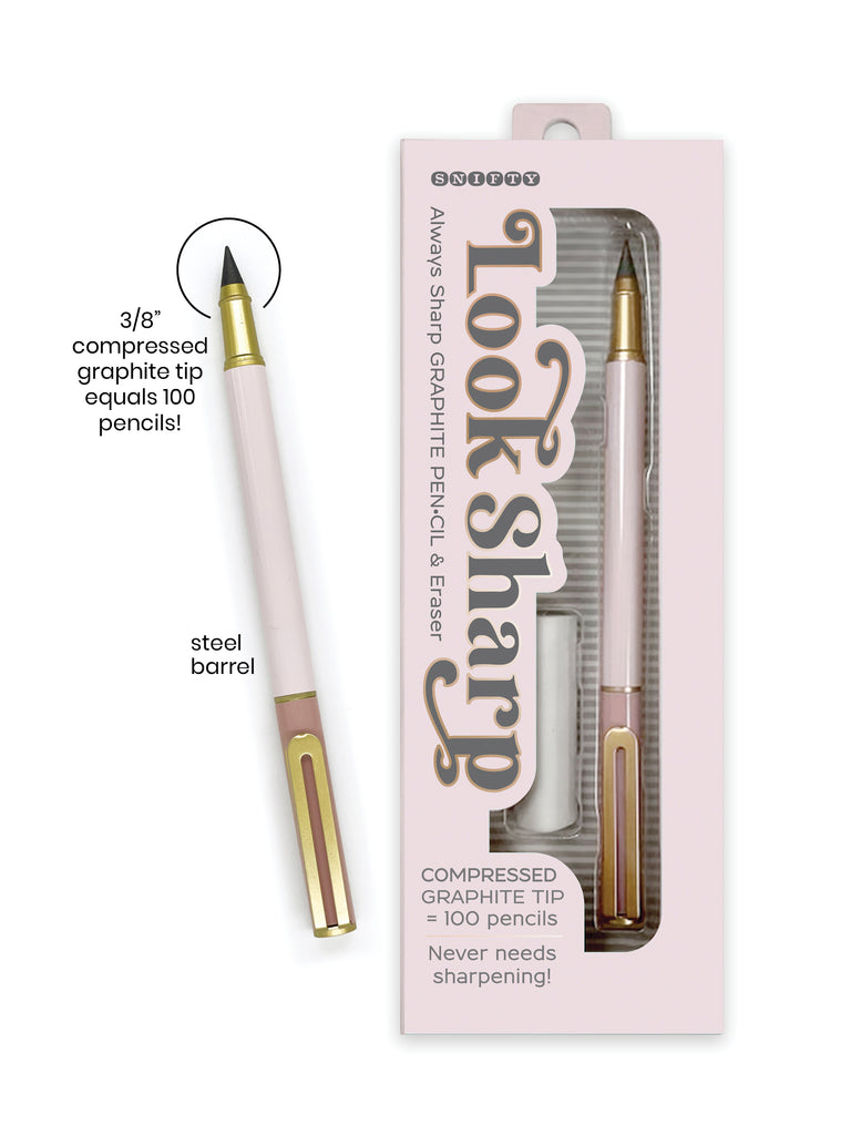 LOOK SHARP PENCIL & ERASER SET