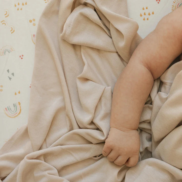 STRETCH KNIT SWADDLE - SOFT BLUSH