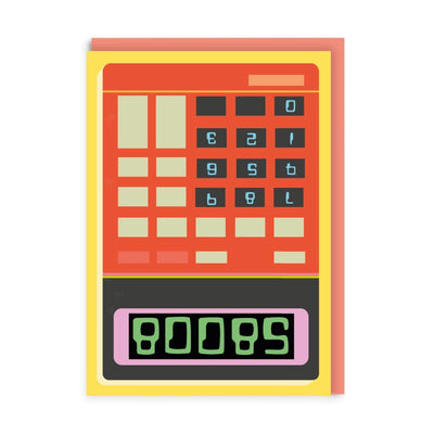 BOOBS CALCULATOR GREETING CARD