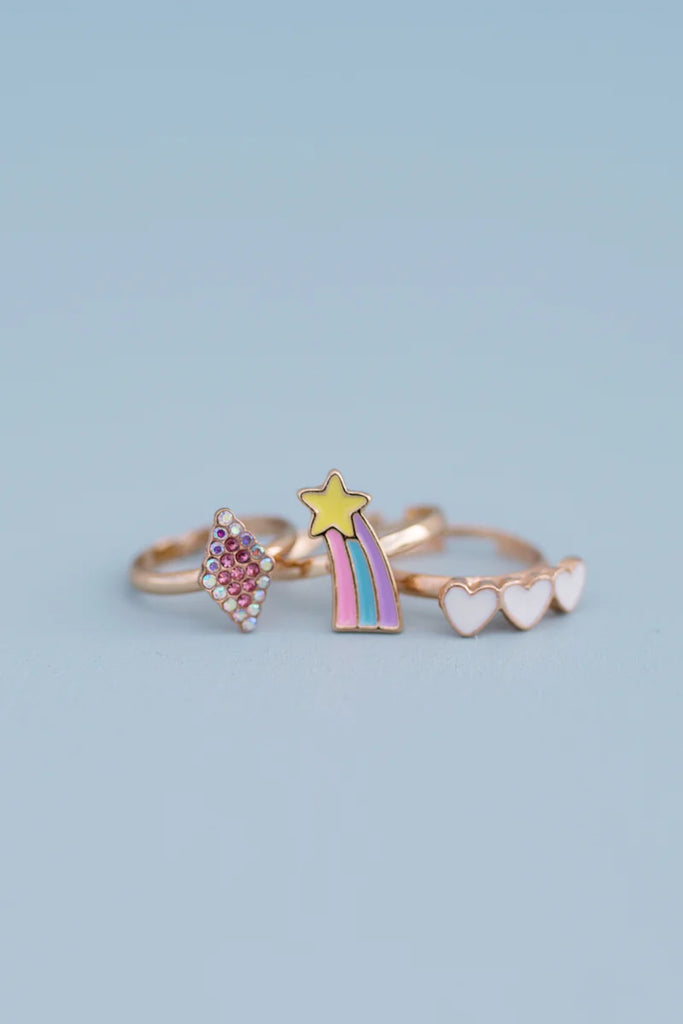 BOUTIQUE DAZZLE CLIP ON EARRINGS 3 SETS
