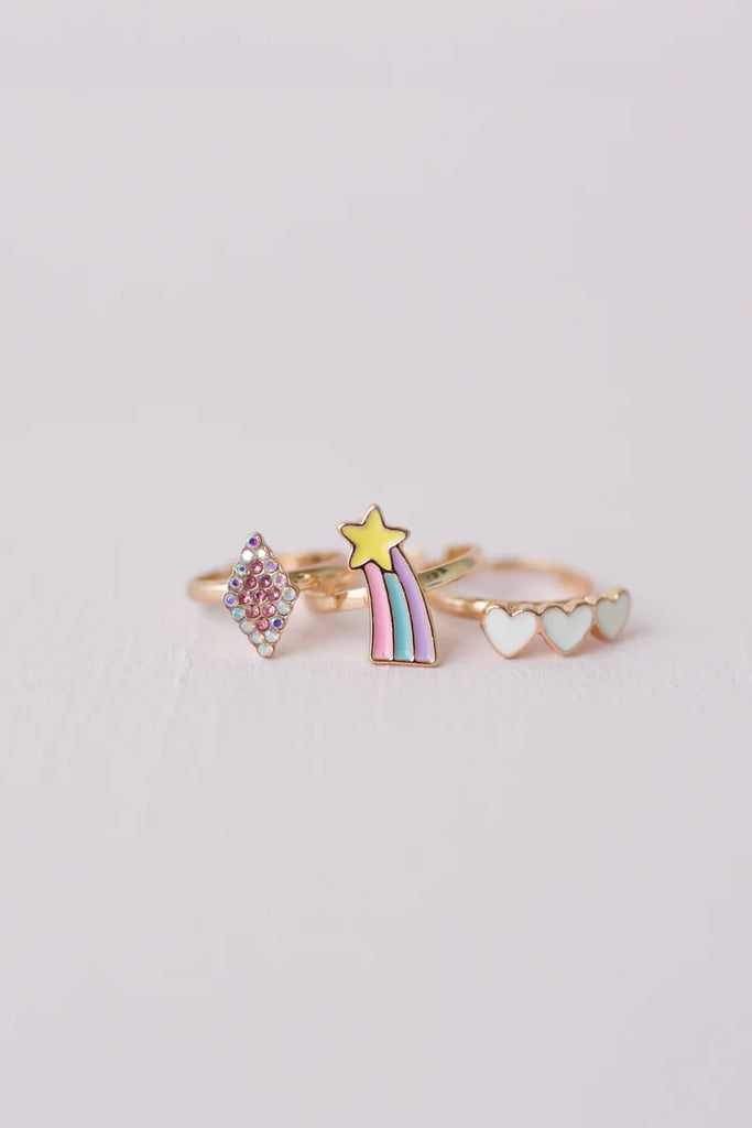 BOUTIQUE HEART STAR RINGS 3PCS
