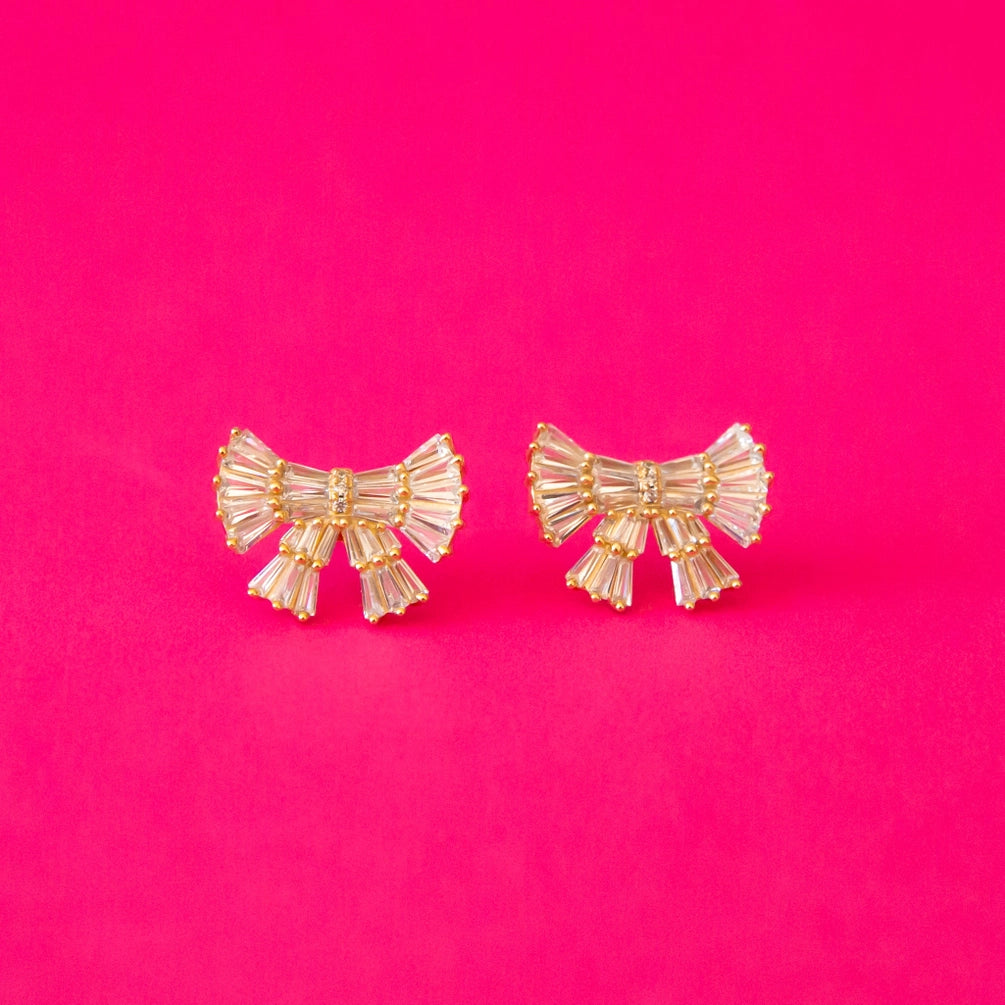 Holiday Sparkle Bow Earrings