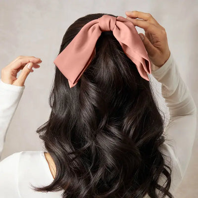 RECYCLED FABRIC BOW HAIR CLIP