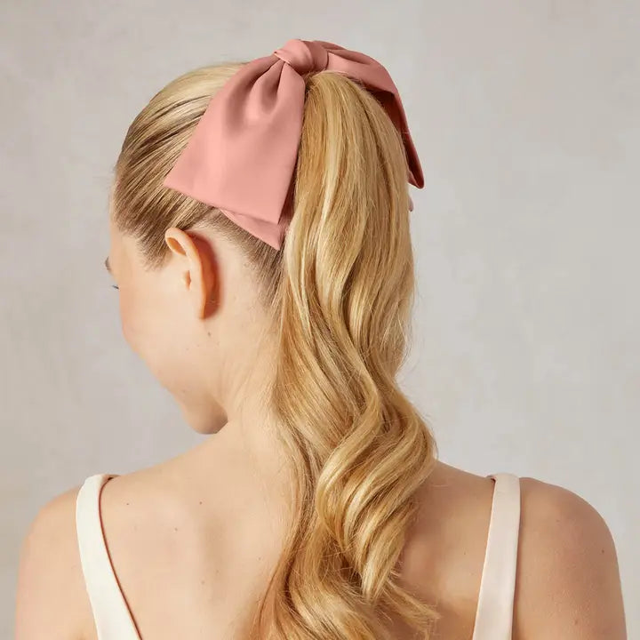 RECYCLED FABRIC BOW HAIR CLIP