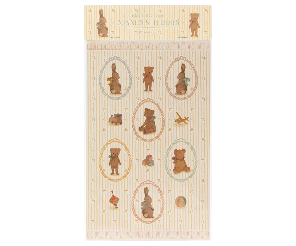 Sticker Sheet - Bunny and Teddy Design