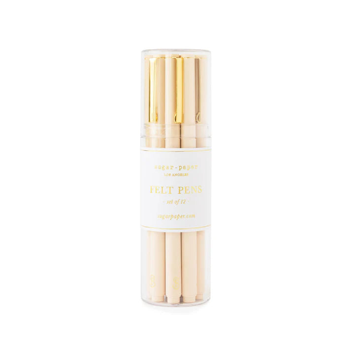 PALE PINK FELT PENS (SET OF 12)