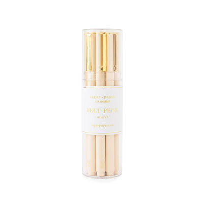 PALE PINK FELT PENS (SET OF 12)