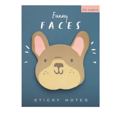 FRENCH BULLDOG FUNNY FACES STICKY NOTES