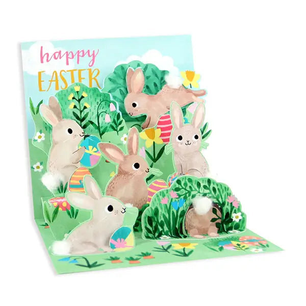 BUNNIES EVERYWHERE POP-UP-CARD