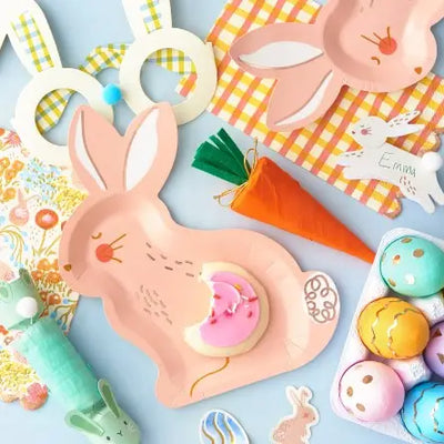 DIE-CUT BUNNY EASTER PLATES