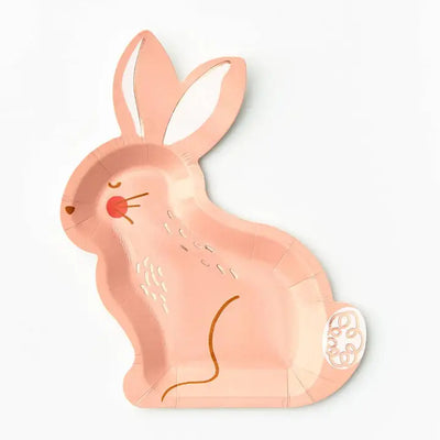 DIE-CUT BUNNY EASTER PLATES