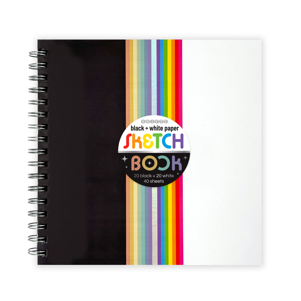 BLACK AND WHITE PAPER SKETCHBOOK