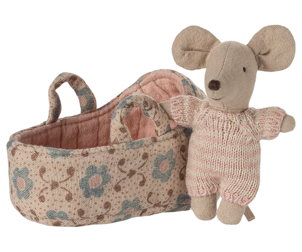 Baby Mouse In Carry Cot