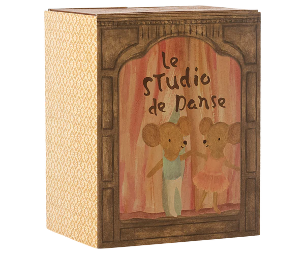 Ballet Mice In Dance Studio, Little Sister And Brother