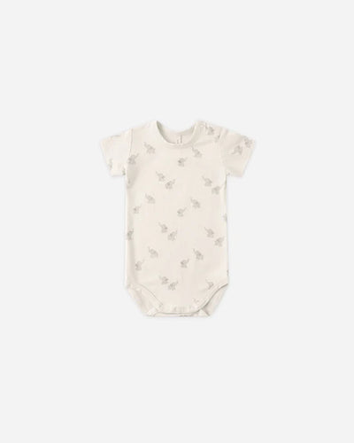 Bamboo Short Sleeve Bodysuit Elephants