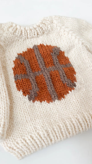 Basketball Knit Baby Sweater
