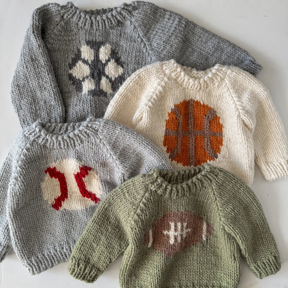 Basketball Knit Baby Sweater
