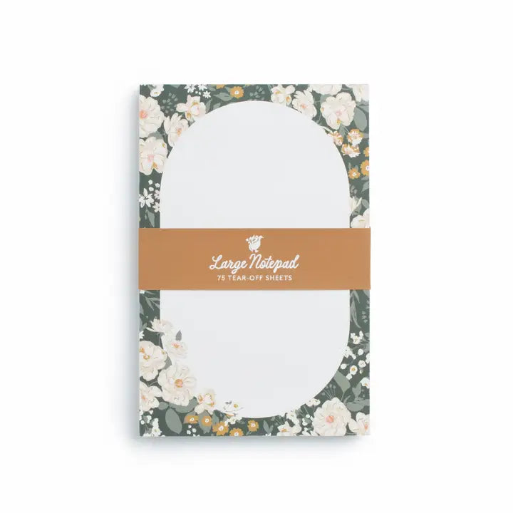 Blossom Large Notepad | Green Meadow Floral