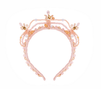 Blushing Crystals Beaded Tiara