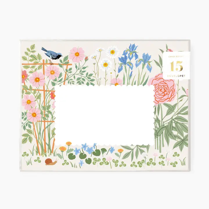 Garden Boxed set of 15 envelopes